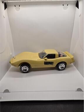 VINTAGE Beams 1978 Yellow Corvette Decanter No Box Jim Beam Empty Needs Glue